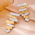 Asymmetric Geometric Rectangle Drop Earrings