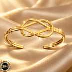 18k Interlocking Knot Bangle