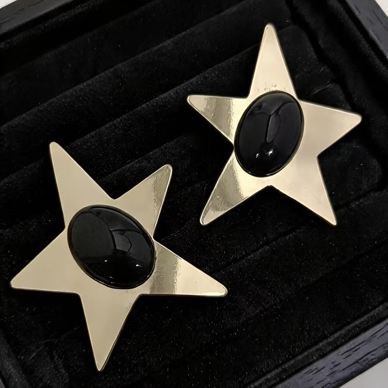 Vintage Star Stone Earrings