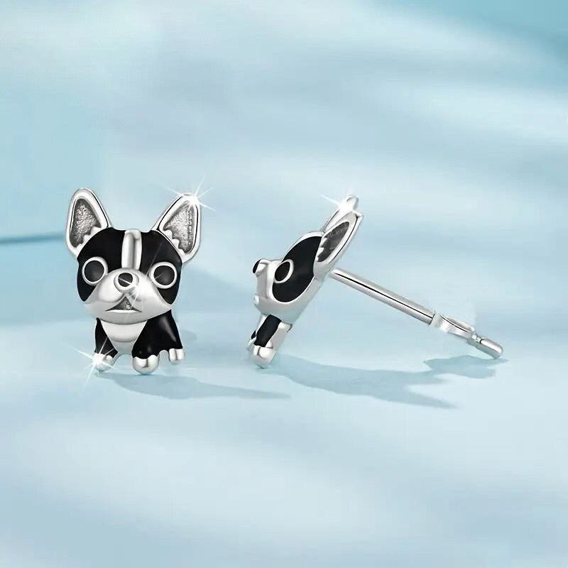 Cute French Bulldog Stud Earrings