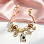 Adjustable Charm Snake Chain Bracelet