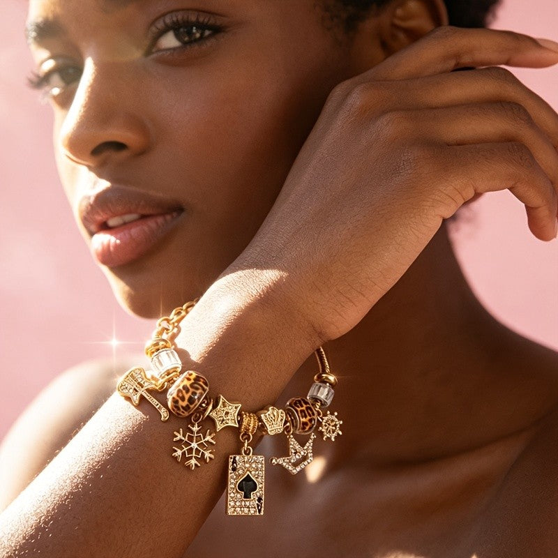 Adjustable Charm Snake Chain Bracelet