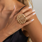 Vintage Gold Beaded Stud Earrings