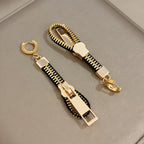 Vintage Zipper Drop Earrings