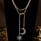 Vintage Star Moon Beaded Necklace