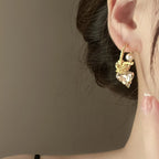 KC Heart Drop Earrings