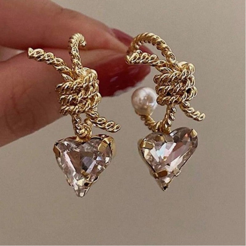 KC Heart Drop Earrings