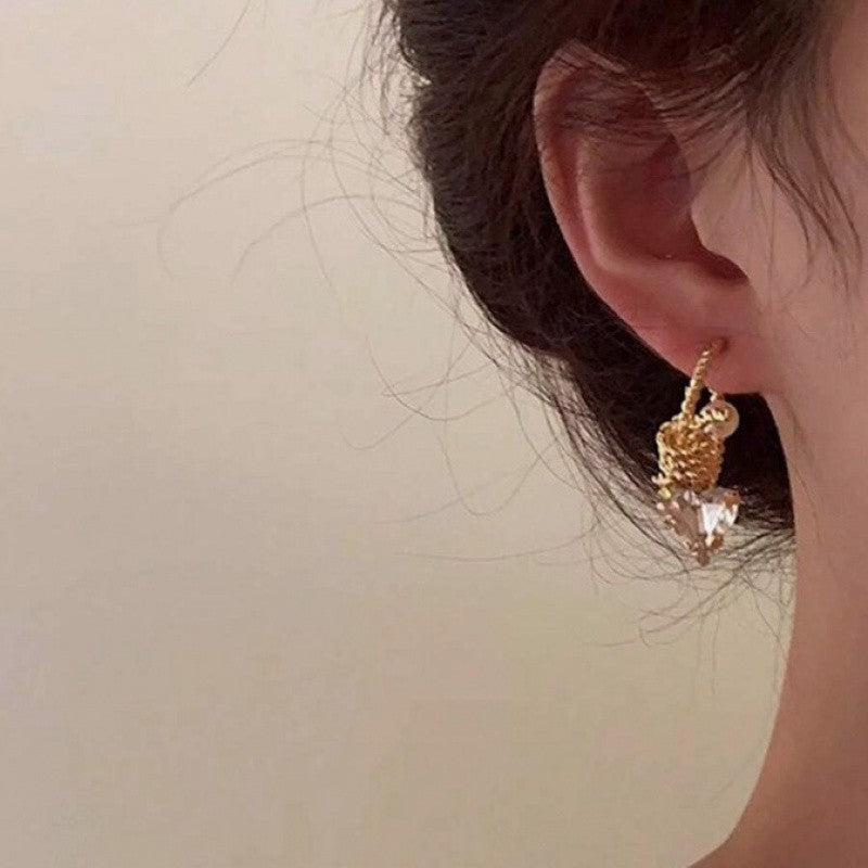 KC Heart Drop Earrings
