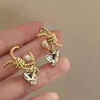 KC Heart Drop Earrings