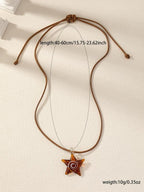 Vintage Star Spiral Pendant Necklace