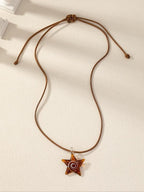 Vintage Star Spiral Pendant Necklace