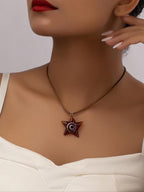Vintage Star Spiral Pendant Necklace