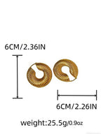 Textured Hollow Hoop Earrings