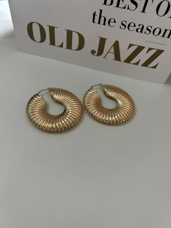Textured Hollow Hoop Earrings