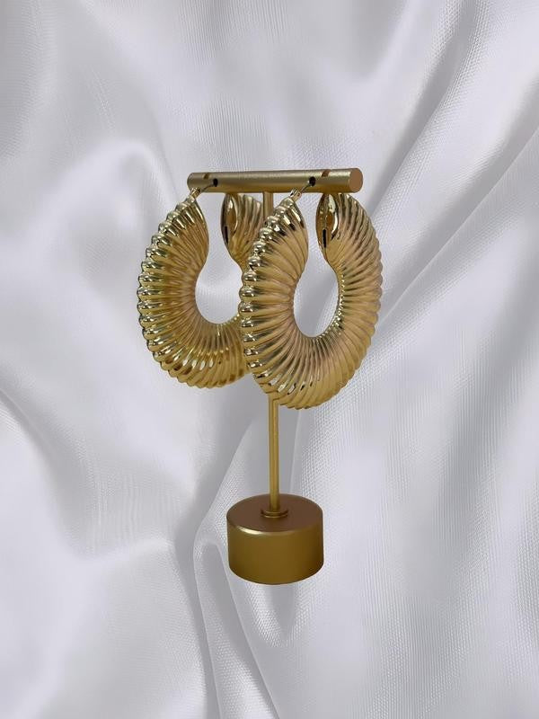 Textured Hollow Hoop Earrings
