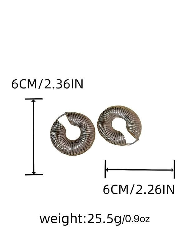 Textured Hollow Hoop Earrings