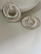 Textured Hollow Hoop Earrings