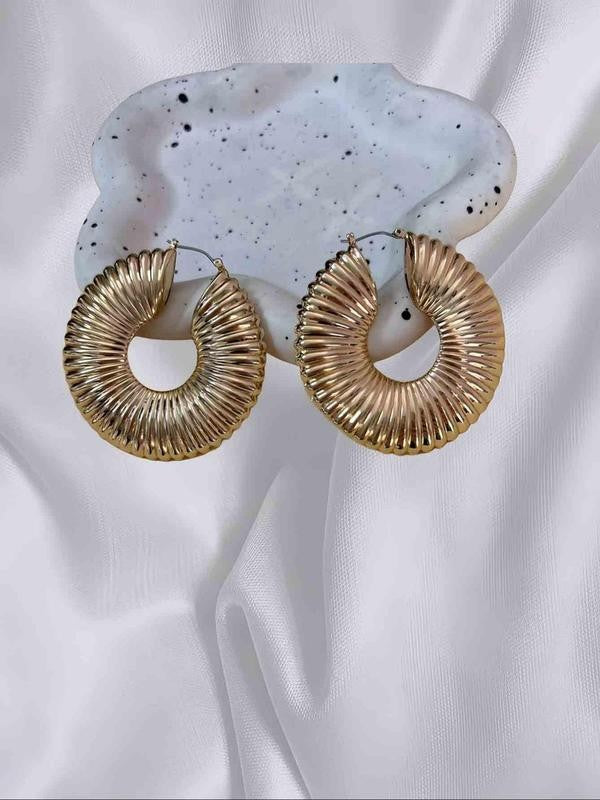 Textured Hollow Hoop Earrings
