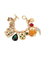 Multicolor Gemstone Charm Bracelet