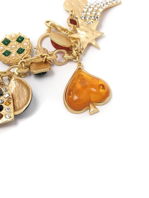 Multicolor Gemstone Charm Bracelet