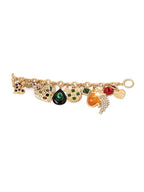 Multicolor Gemstone Charm Bracelet