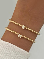 Rhinestone Letter Beaded Bracelet