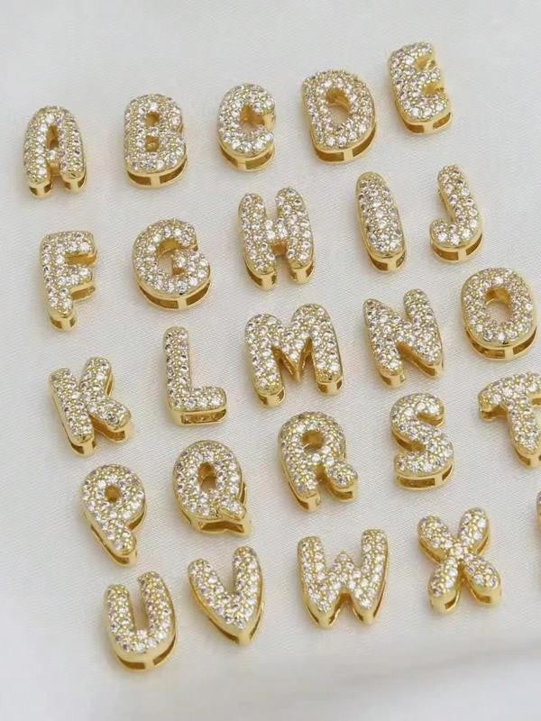 Rhinestone Letter Beaded Bracelet