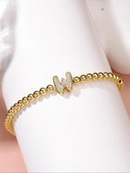 Rhinestone Letter Beaded Bracelet