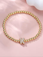 Rhinestone Letter Beaded Bracelet