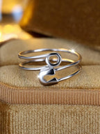 S925 Adjustable Safety Pin Ring