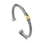 Adjustable Twisted Cable & Chain Bracelet Set