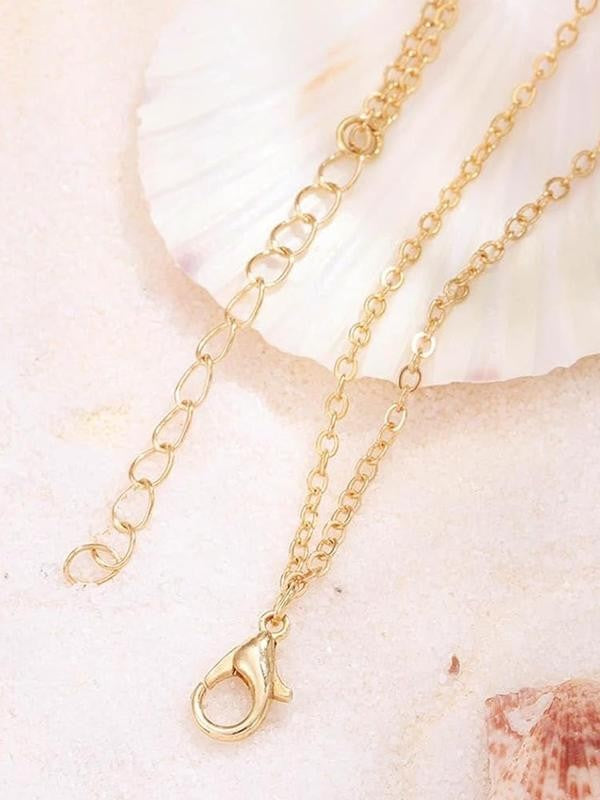 Double Layer Starfish Seashell Necklace