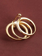 Geometric Paved Safety Pin Ring