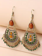 Vintage Bohemian Stone Drop Earrings