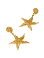Textured Starfish Drop Earrings