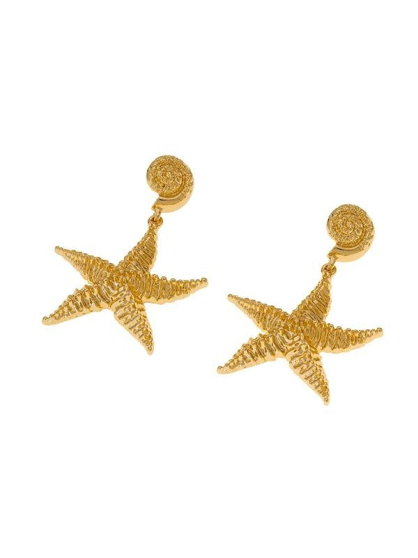 Textured Starfish Drop Earrings