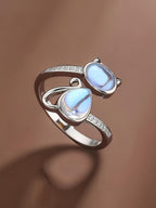 Adjustable Cat Stone Ring