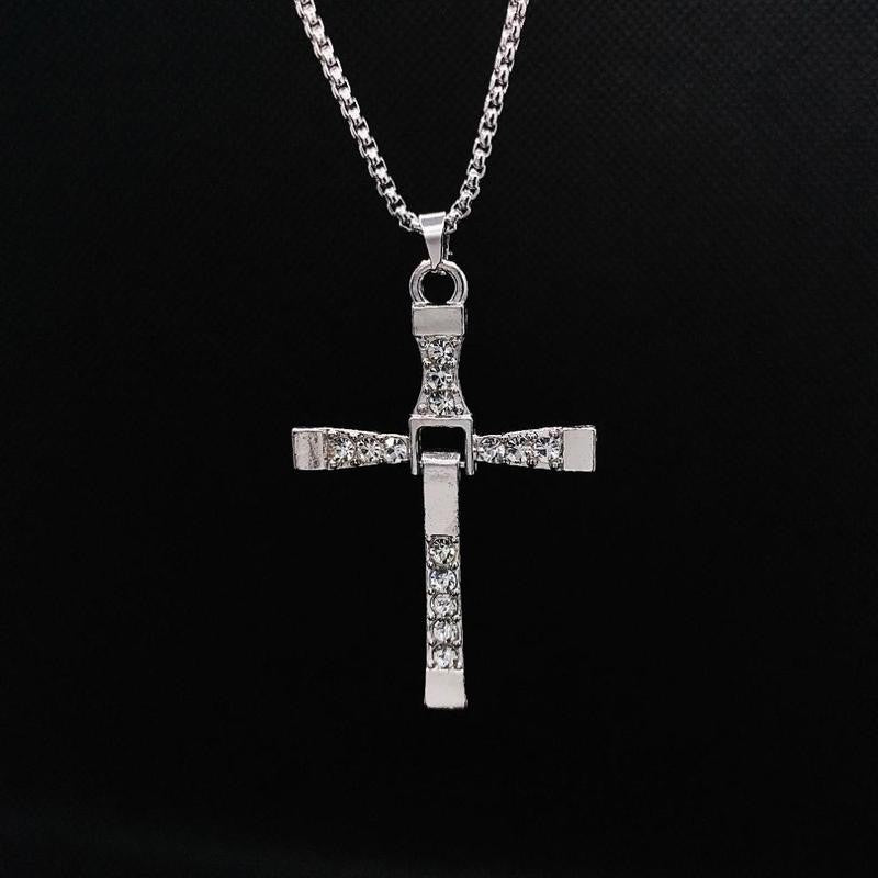 Silver Cross Pendant Necklace