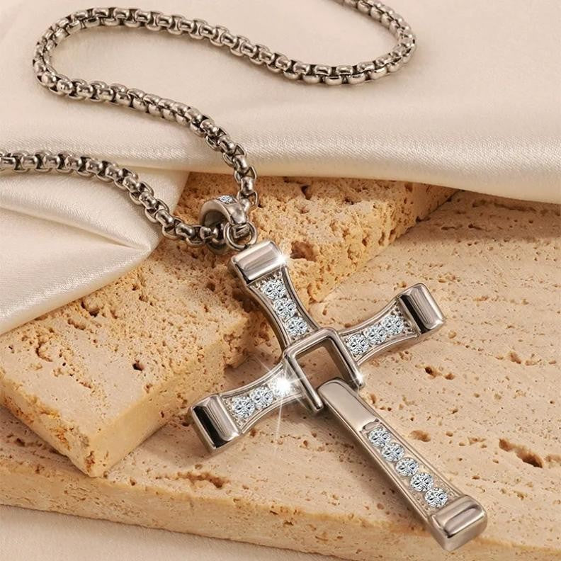 Silver Cross Pendant Necklace
