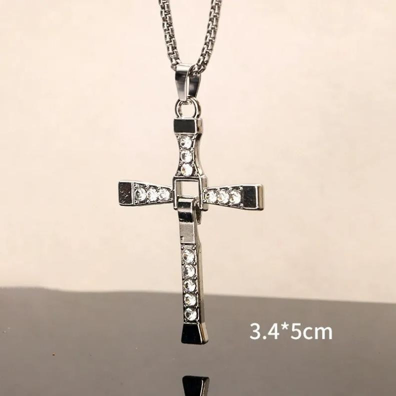 Silver Cross Pendant Necklace