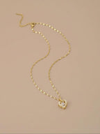 Winged Heart Rhinestone Necklace