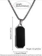 Geometric Black Pendant Necklace