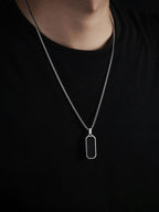 Geometric Black Pendant Necklace