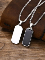 Geometric Black Pendant Necklace