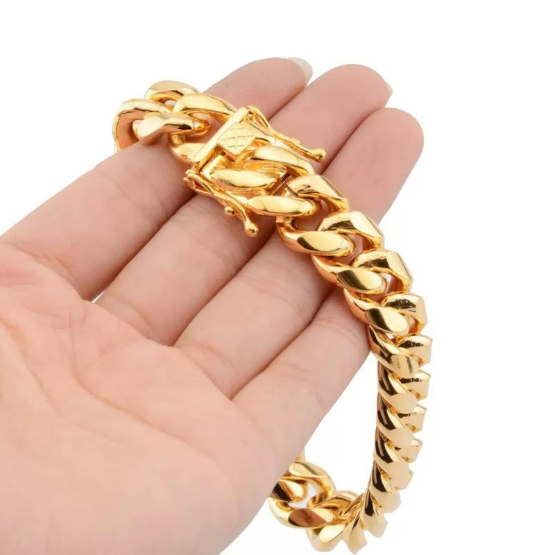 Gold Miami Cuban Link Bracelet
