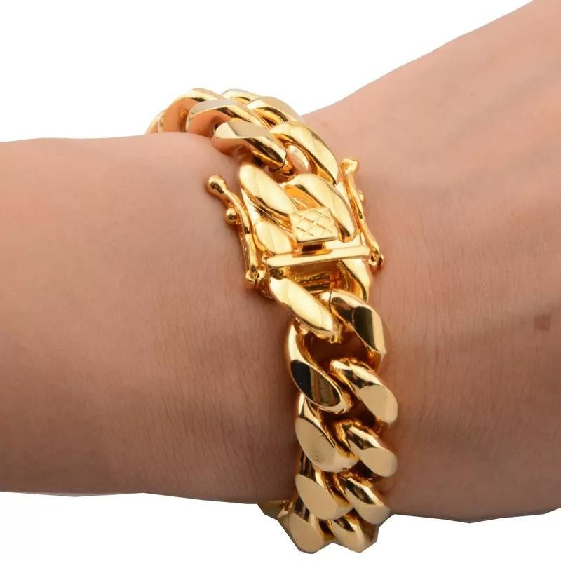 Gold Miami Cuban Link Bracelet
