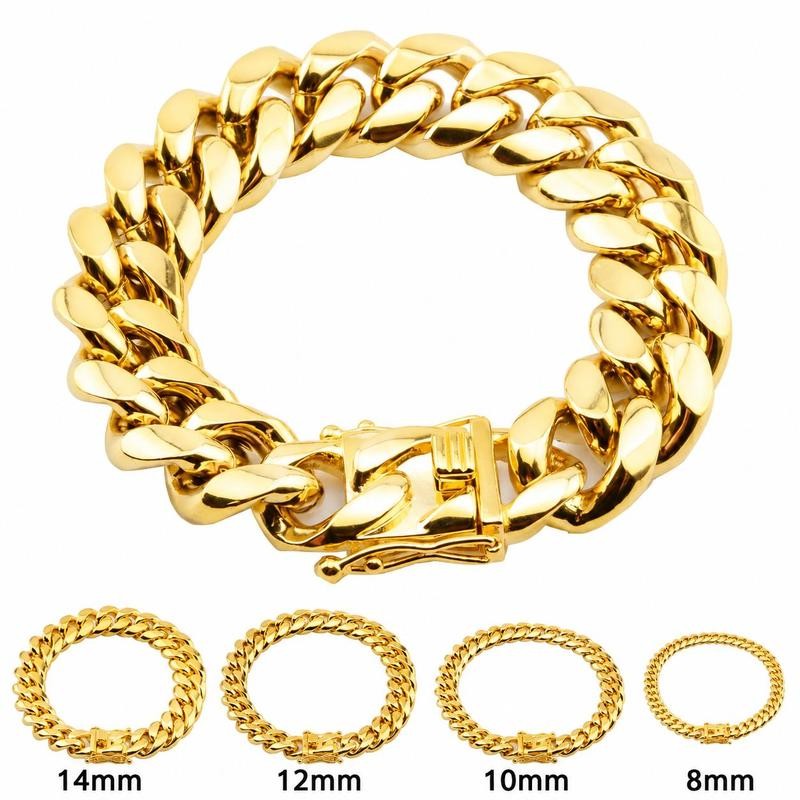 Gold Miami Cuban Link Bracelet