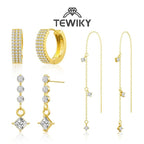 Asymmetric 3 Layered Chain Earrings