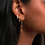 Asymmetric 3 Layered Chain Earrings