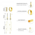 Asymmetric 3 Layered Chain Earrings